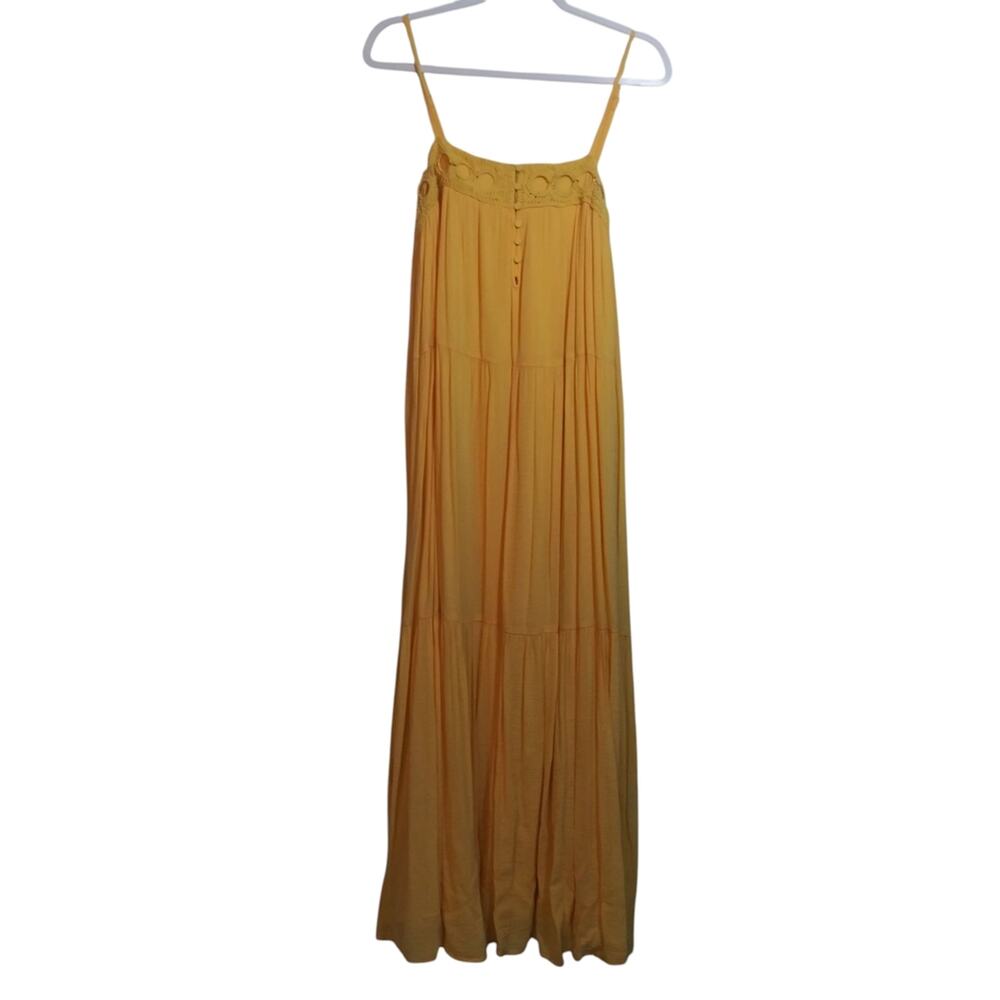 Love Stitch Bohemian Crochet Tiered Maxi Dress: Sherbert  Size L